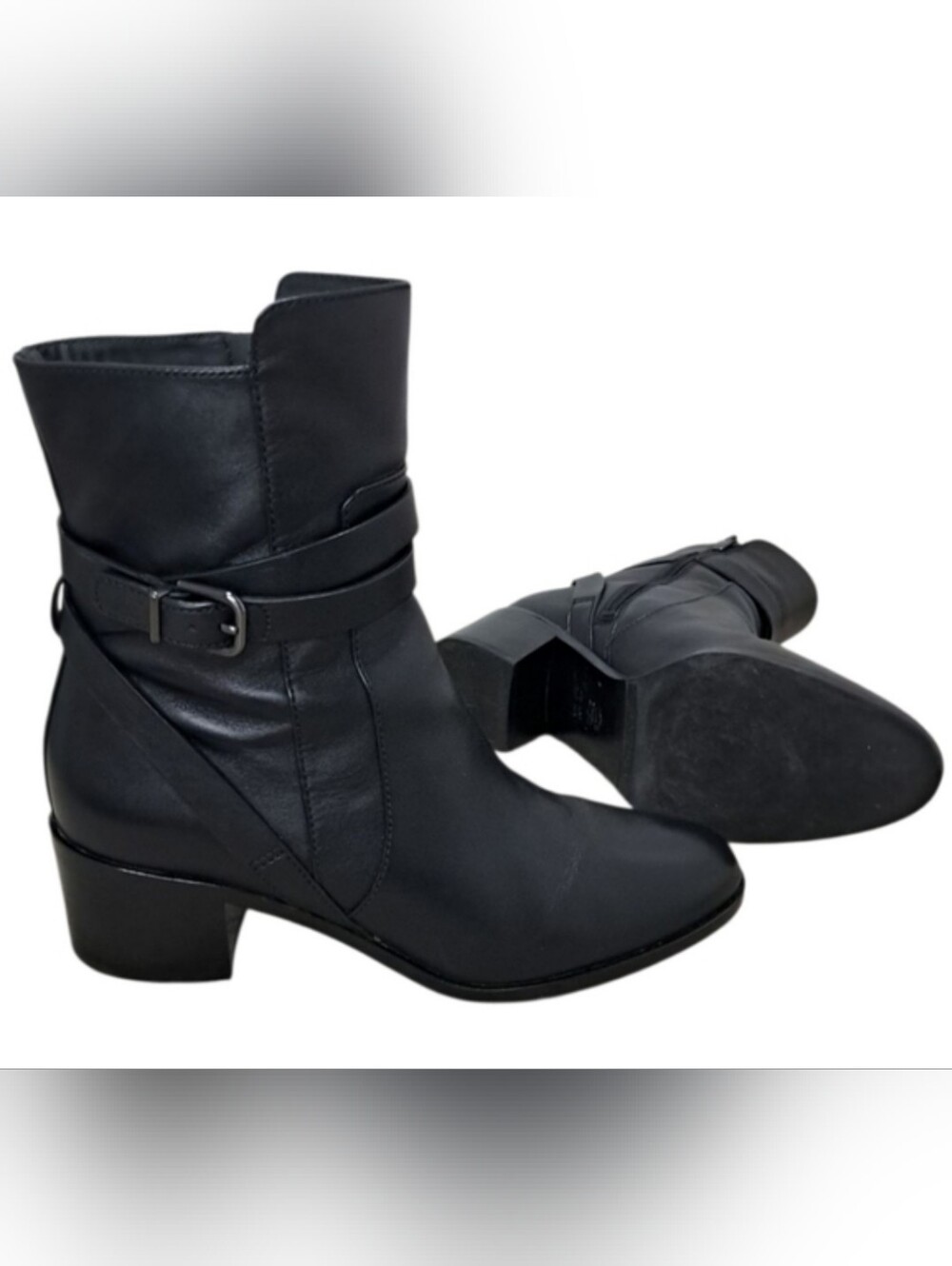 Via Spiga Black Italian Leather Ankle Boots Size EU 39.5 US 9.5